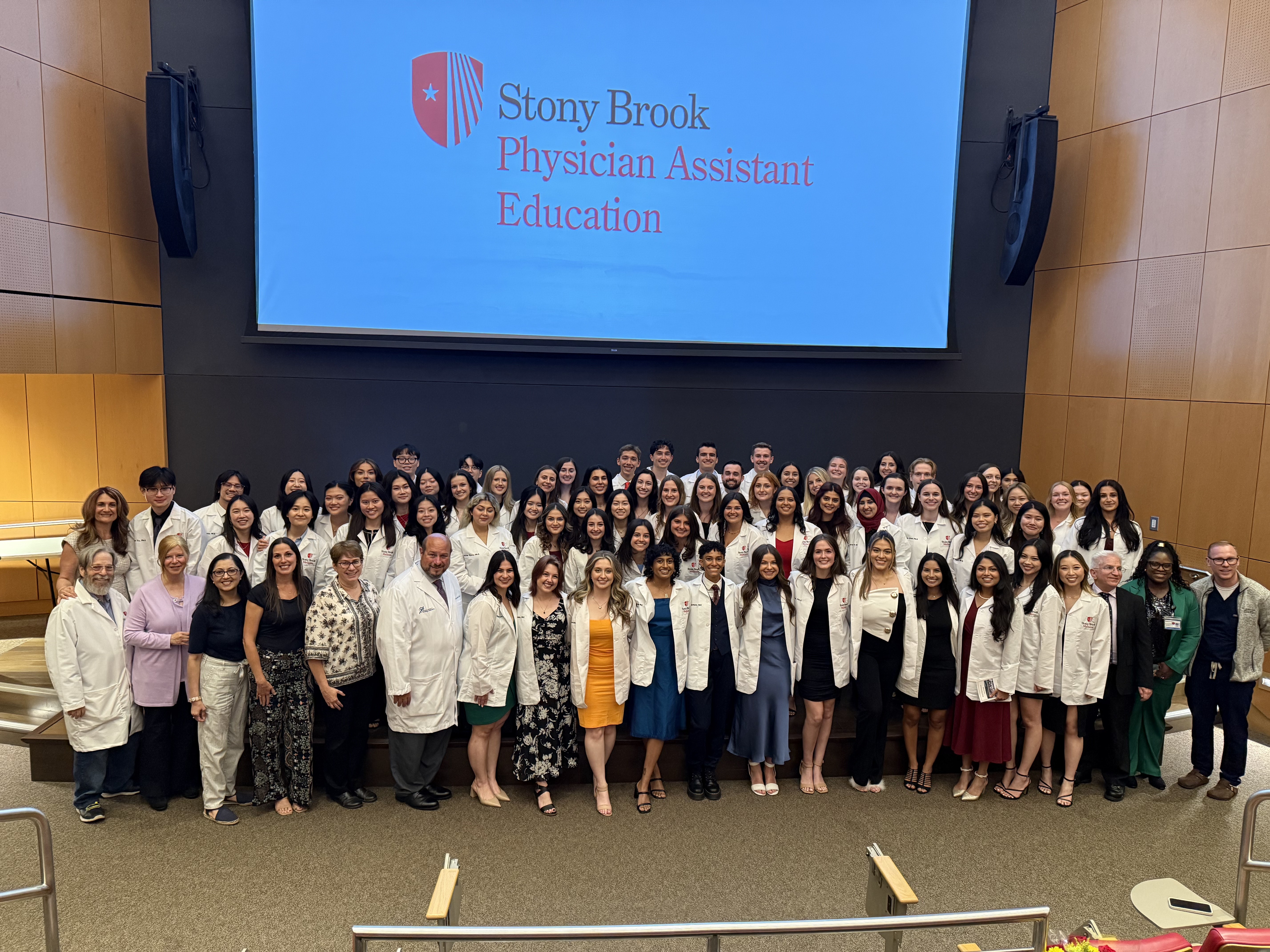 PA Class of 2026 group photo after white coat ceremony